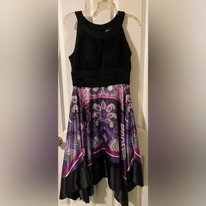 Pink and Purple Paisley Handkerchief Dress
